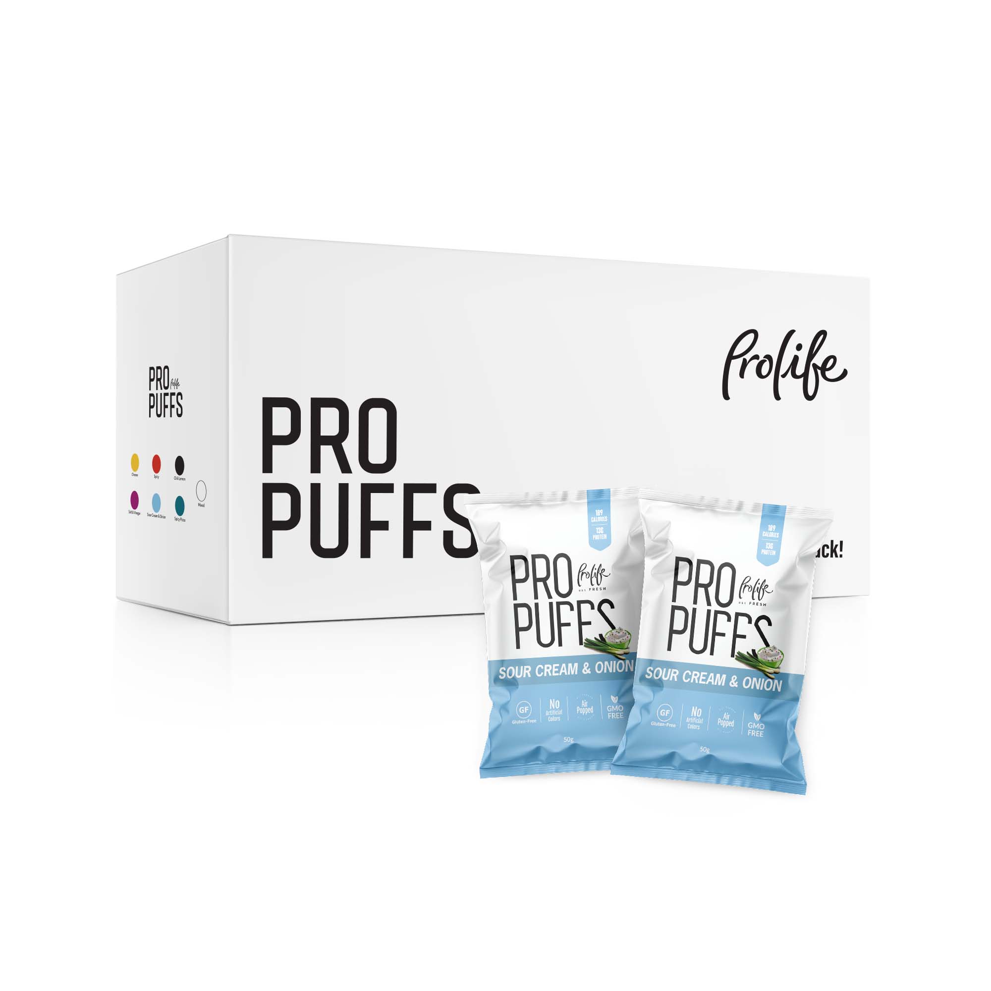 Pro Puffs Sour Cream & Onion Box